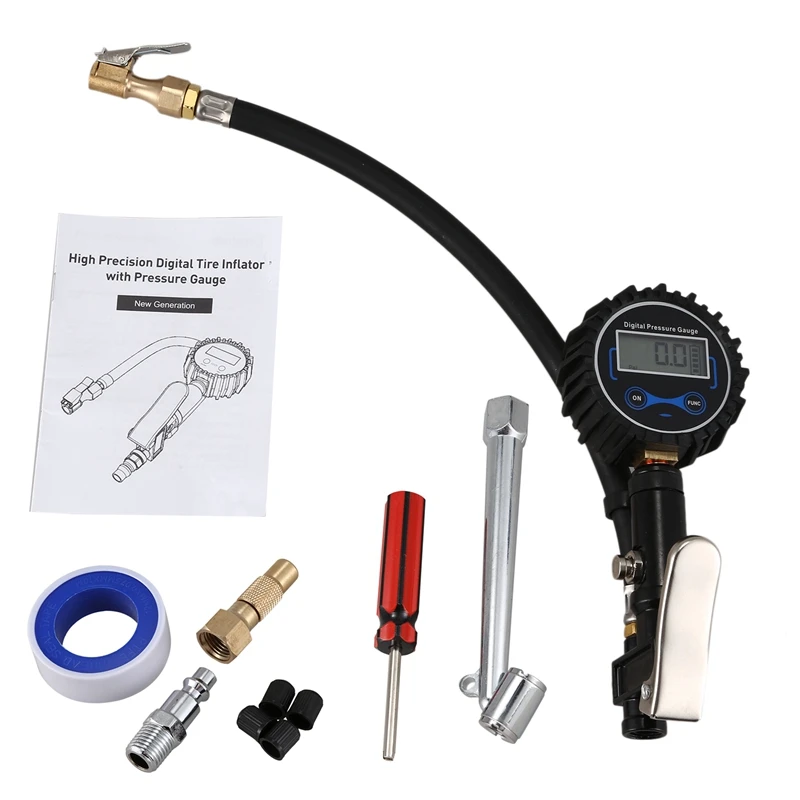 Цифровой манометр для шин-портативный датчик давления воздуха-инструмент для давления для грузовиков, авто, велосипедная камера