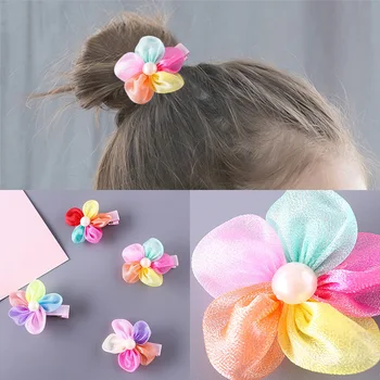 

Candy Color Rainbow Hair Clips Lovely Hairpins Girls Cute Flower Barrette Hair Accessories Kids Fashion Children Colorful