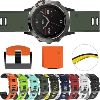 

26/22/20mm Silicone Wristband for Garmin Fenix 6X 5X Plus replace Bracelet Quick Release for Fenix 3 HR MK1 S60 935 5S 6S Pro