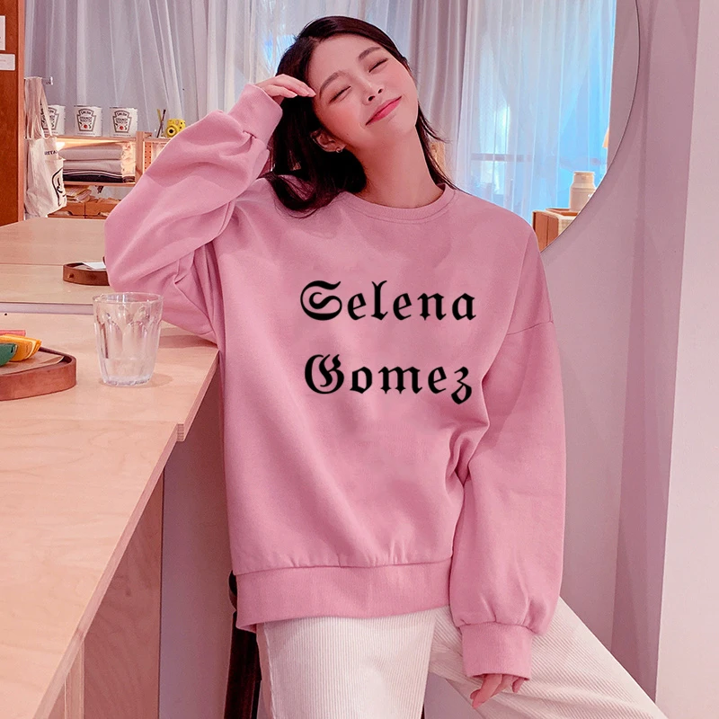 2019 Новое поступление Selena Gomez harajuku худи Женская Повседневная осенняя одежда