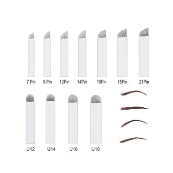 

High Quality Permanent Makeup Blades 7F/9F/11F/12F/14F Needles Manual Eyebrow Tattoo Needles Blades