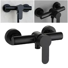 

1pc 304 Stainless Steel Shower Faucet Swings Hot Cold Water Mixer Wall Mounted Metal Widened Handle Faucets For Bath