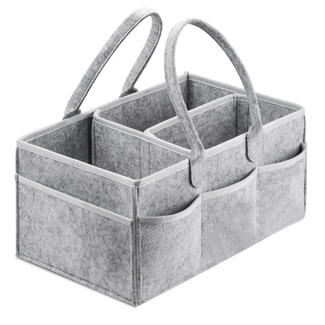 Baby Diaper Caddy Organizer - Gray