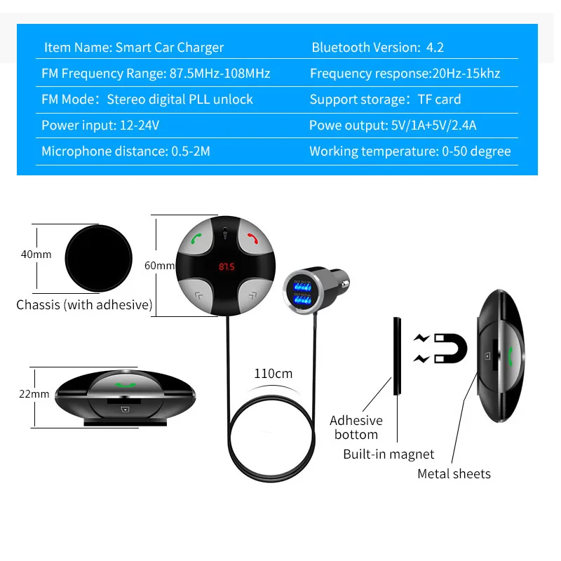 Автомобильный комплект MP3 плеер беспроводной Bluetooth fm-передатчик USB поддержка SD Tf карта ЖК-дисплей USB Автомобильное зарядное устройство для iPhone и Android