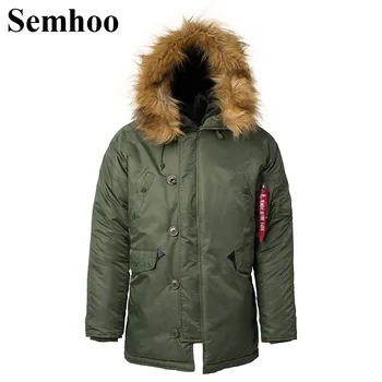 

Winter thick Slim version Air Force Pilot Coat Outdoor Warm Cotton Coat Military Fur Windproof Camouflage Mens Plus Size XS--XXL