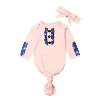 

0-6M Baby Sleeping Bag Newborn Baby Girl Swaddle Blanket Sleeping Bags Floral Swaddle Grown Wrap+Headband Set