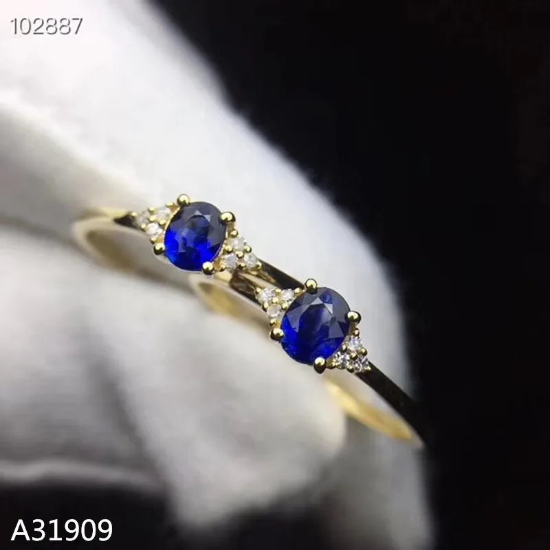 

KJJEAXCMY boutique jewelry 925 sterling silver inlaid natural sapphire ladies ring support detection luxury new style