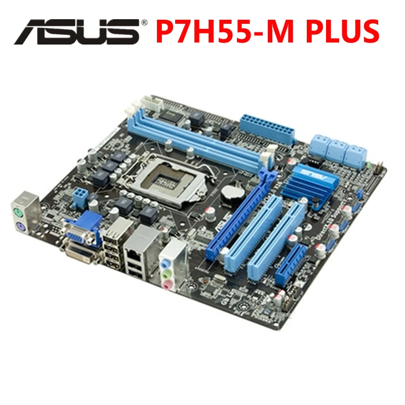 LGA 1156 ASUS P7H55 M PIÙ Originale ASUS P7H55M Più P7 H55M Scheda Madre  DDR3 VGA Per Intel H55 PC Desktop Mainboard piastra Utilizzata|Schede madre|  - AliExpress