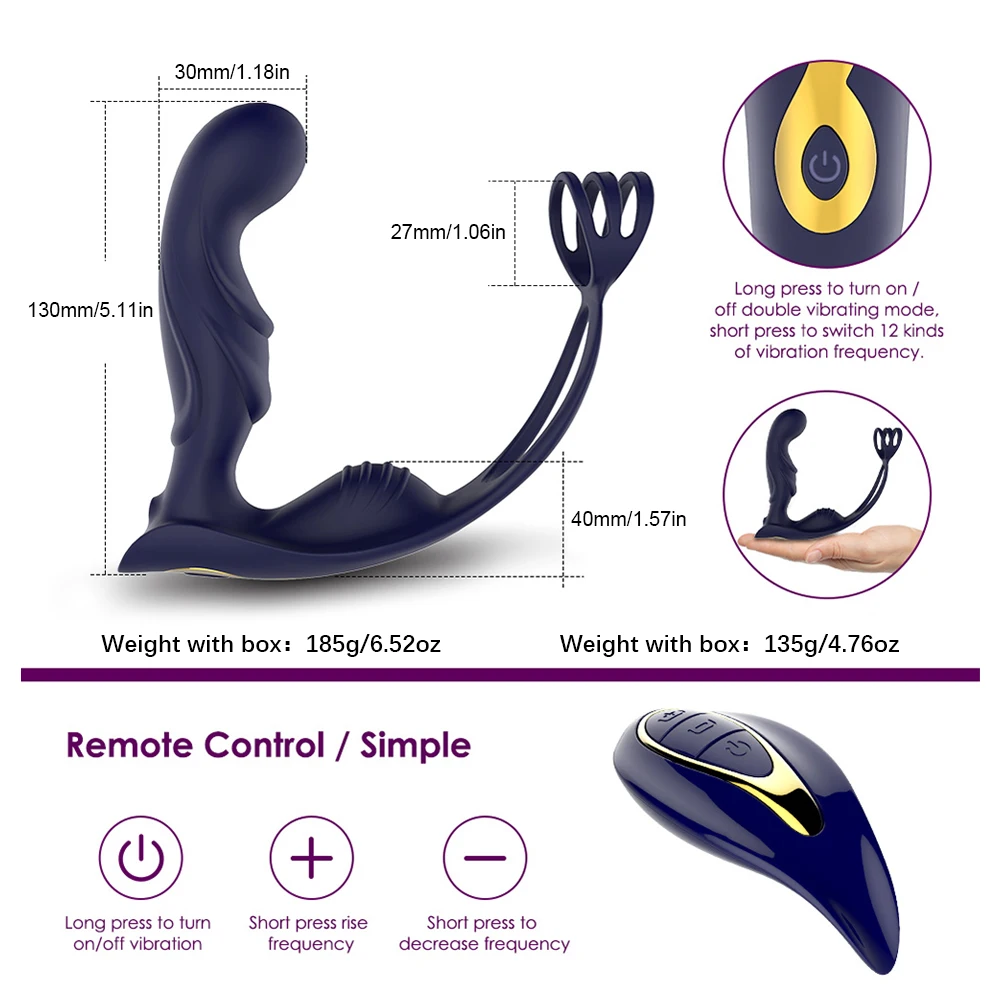 Anal-vibrator Und Prostata-massagegerät Für Männer Mit Hoden-stimulator_voghion.com
