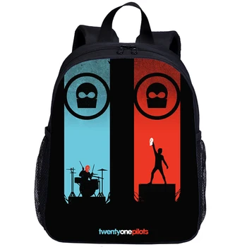 

Small Backpack Kids Boys Girls Twenty One Pilots 3D Printing School Bags Kindergarten Bookbag Casual Daypacks Mochila Escolar