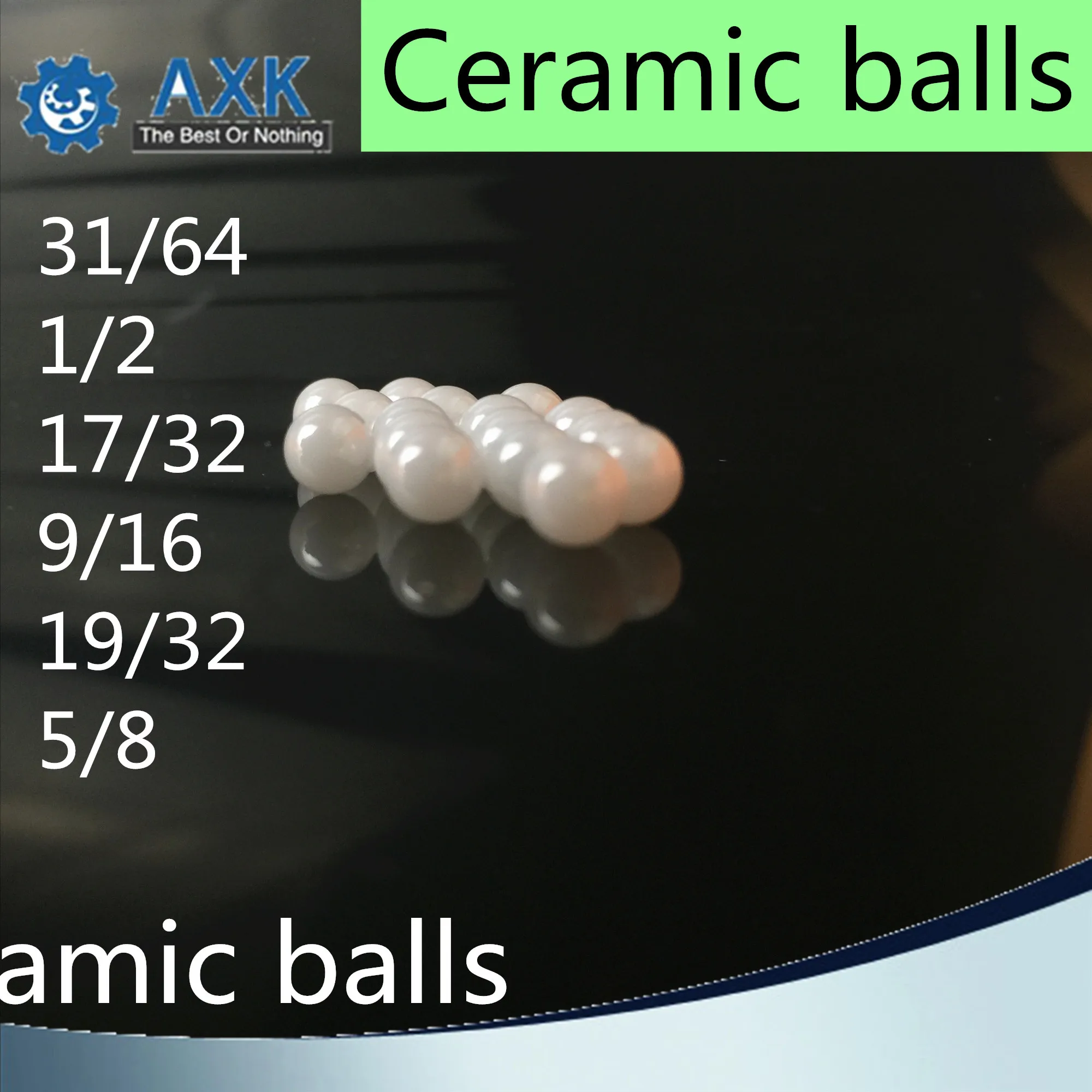 ZrO2 Ceramic Balls Inch 31/64