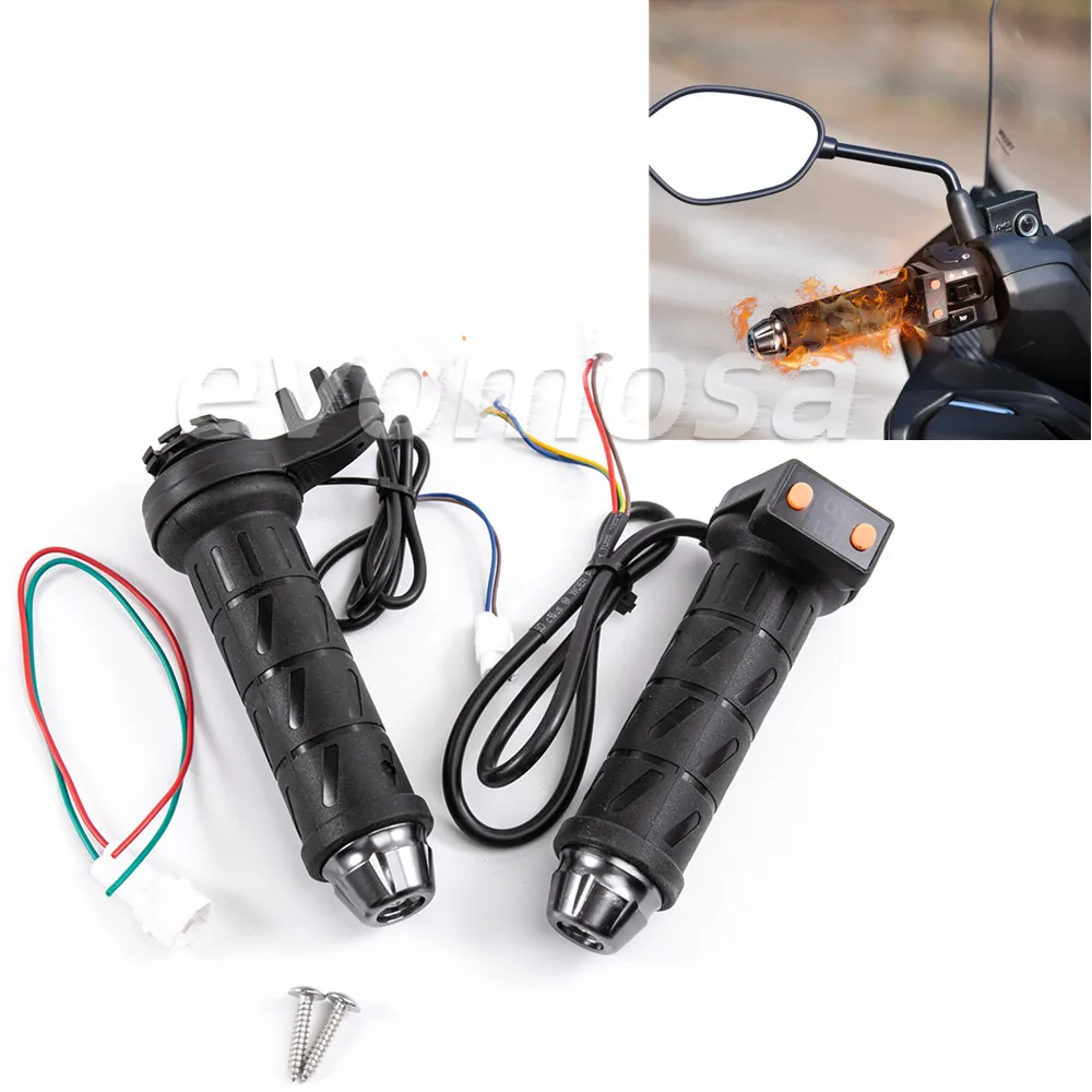 

Black 7/8" 22mm Thermostatic Motorcycle Handlebar Electric Hot Heated Grips Handle Handlebar Warmer Manillar Motocicleta