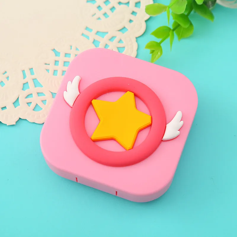 1 Vogvigo прекрасный Cardcaptor Sakura очки-невидимки чехол с зеркальным контактным объективом портативный мини-ящик для хранения волшебный скипетр - Цвет: 1