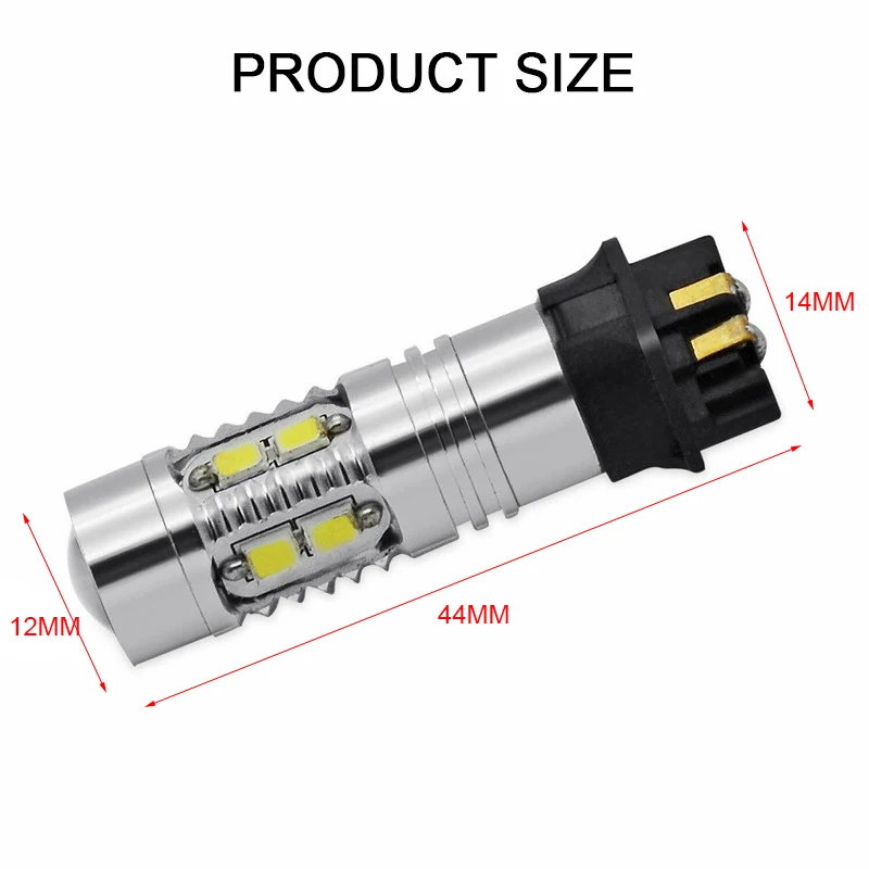 2 шт. ошибок PW24W PWY24W белый 10-SMD указатели поворота светодиодный лампы для SKODA OCTAVIA III 2013-up фары дневного света DRL