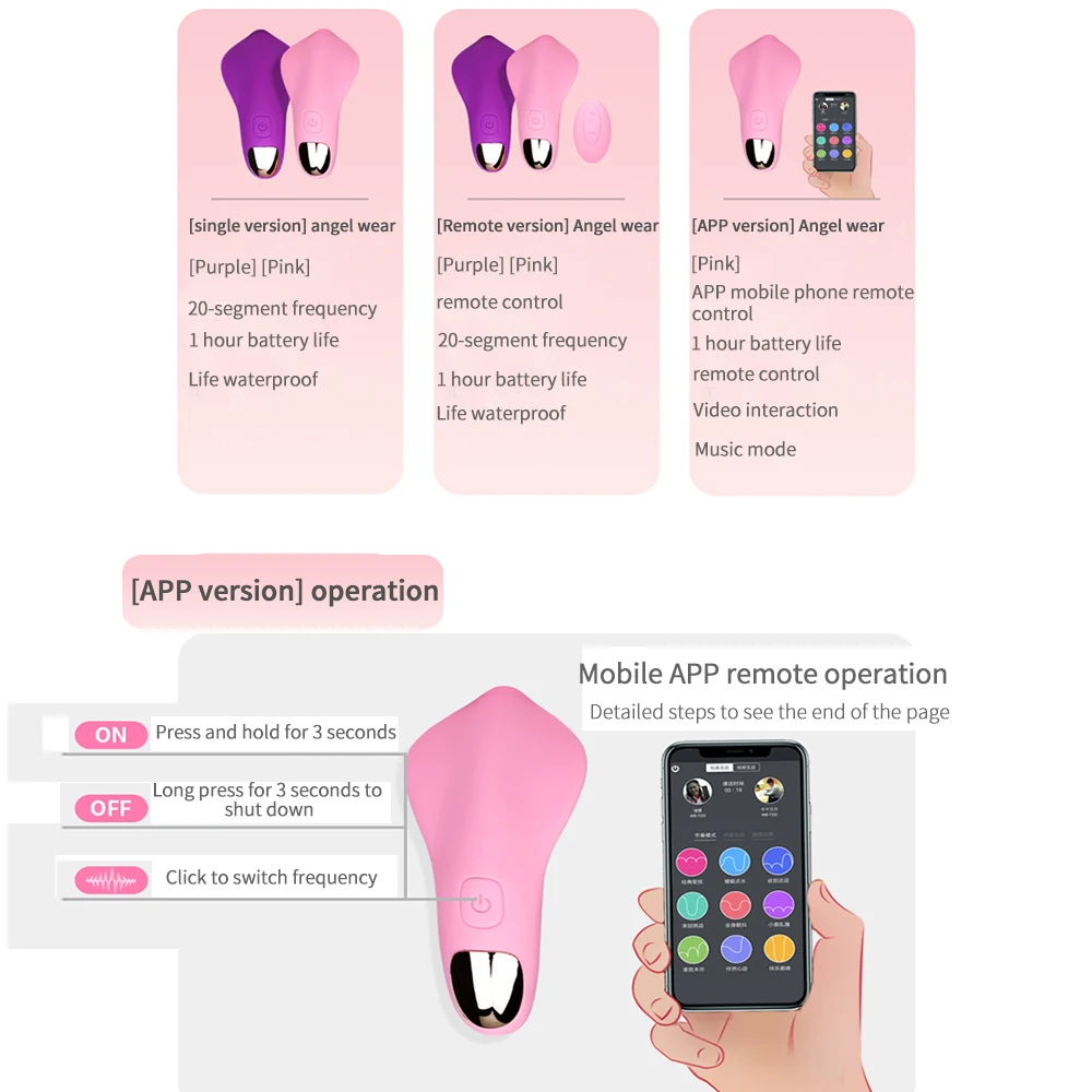 Vibrating Panties Sex Toy for Women Couples APP Bluetooth Vibrator Wireless Remote control Vagina Vibrator G Spot Clit Stimulate Vibrating Panties Sex Toy for Women Couples APP Bluetooth Vibrator Wireless Remote control Vagina Vibrator G Spot Clit Stimulate