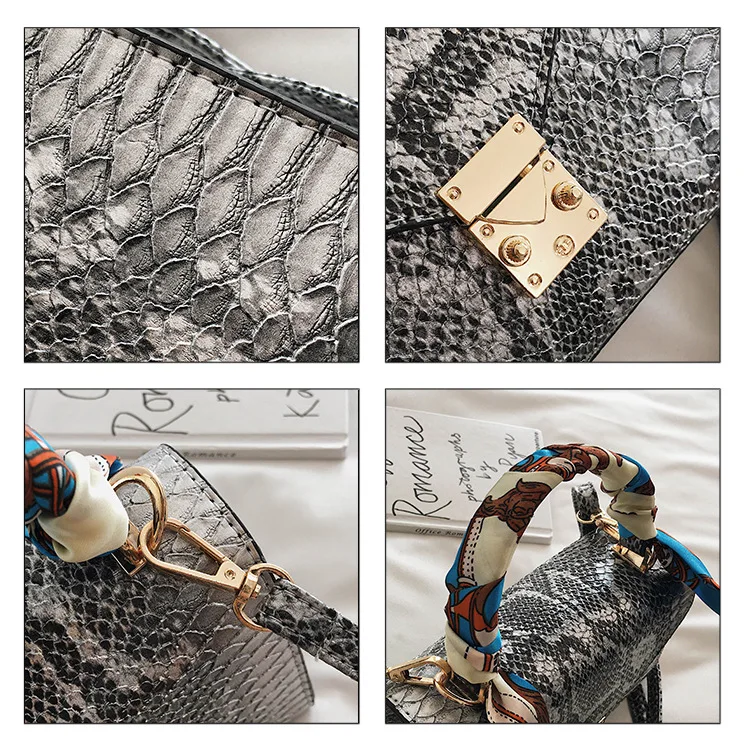 Luxury Crocodile Pattern Crossbody Bags For Women 2019 Small Scarf Handbag PU Leather Hand Bag Ladies Designer Shoulder Bag Blue (3)