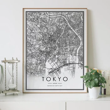

TOKYO city map Digital download black and white print of Japan poster wall decor artwork printable personalized designs gifts
