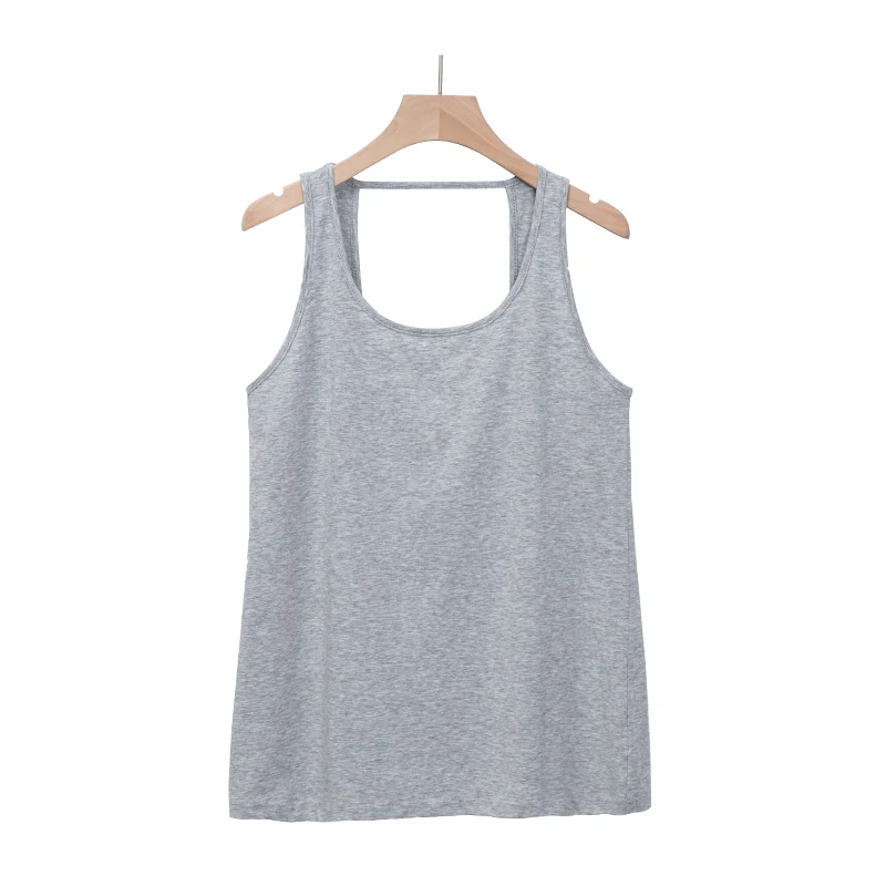 Эластичные хлопковые женские топы на бретельках, блузка с круглым вырезом для девочек, Базовая рубашка, нижняя рубашка на заказ, M30153