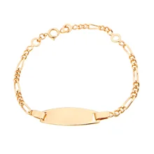 No Name золотые детские браслеты детские украшения крестины браслет Pulsera Bebe Figaro цепи браслет Kinder повязки бразильский B0127