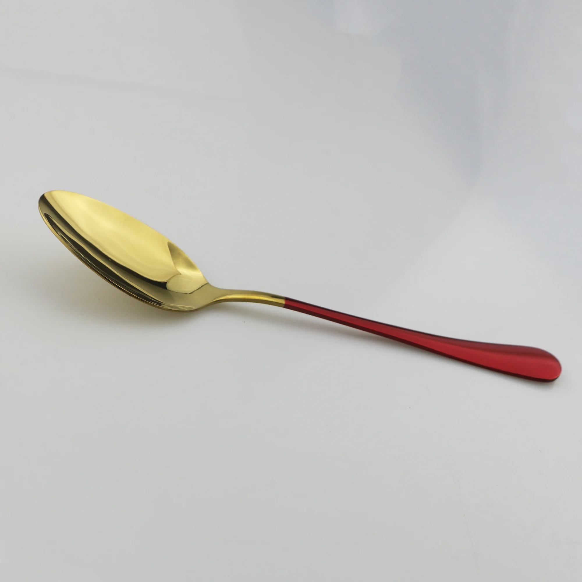 304 Stainless Steel Dinner Set Pink Black Red Handle Gold Cutlery Set Dinnerware Spoon Fork Knife For Hotel And Home 4 Pcs