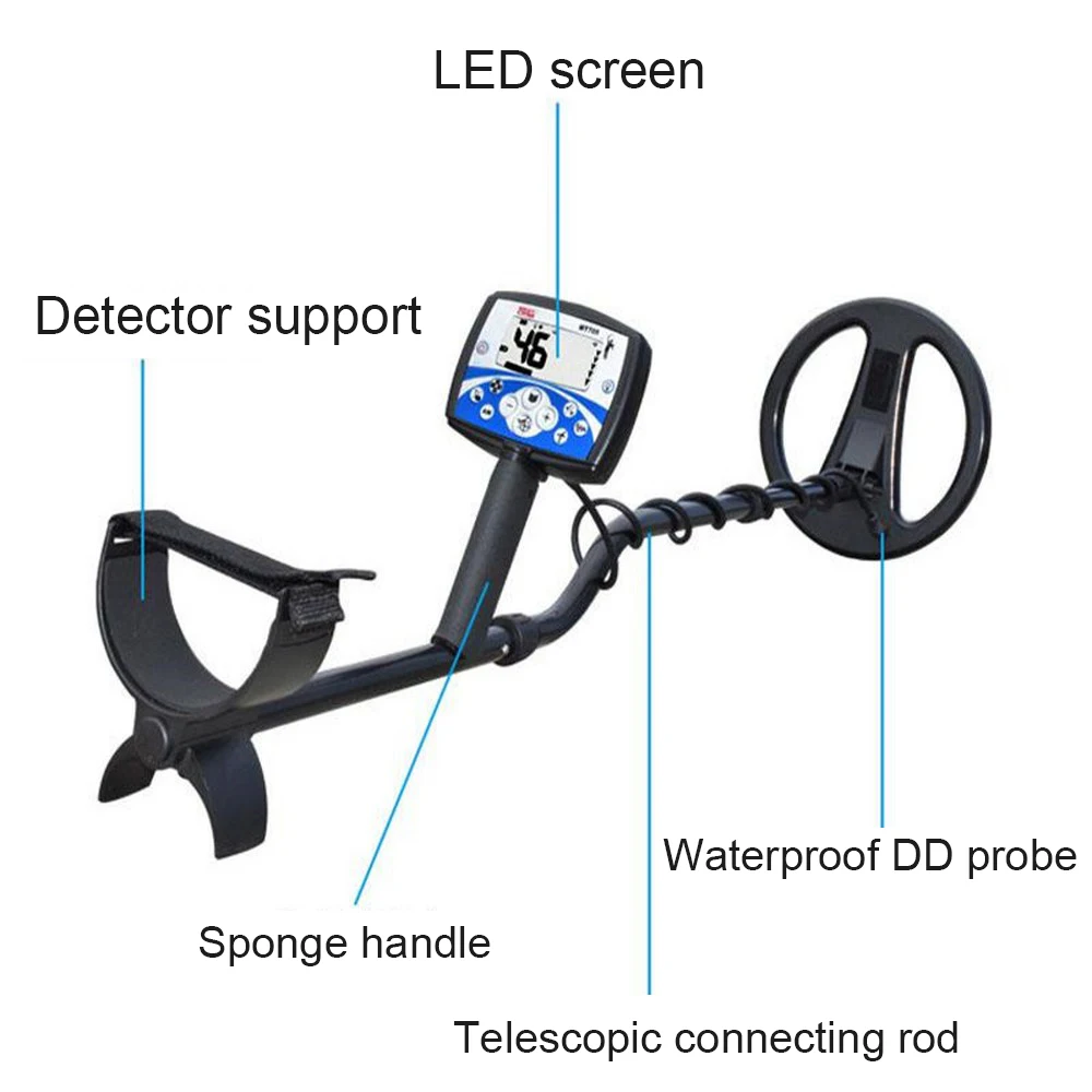 MT705 Portable Metal Detector  Waterproof Underground Handheld High Sensitivity Excavator Treasure Instrument Precision Detector