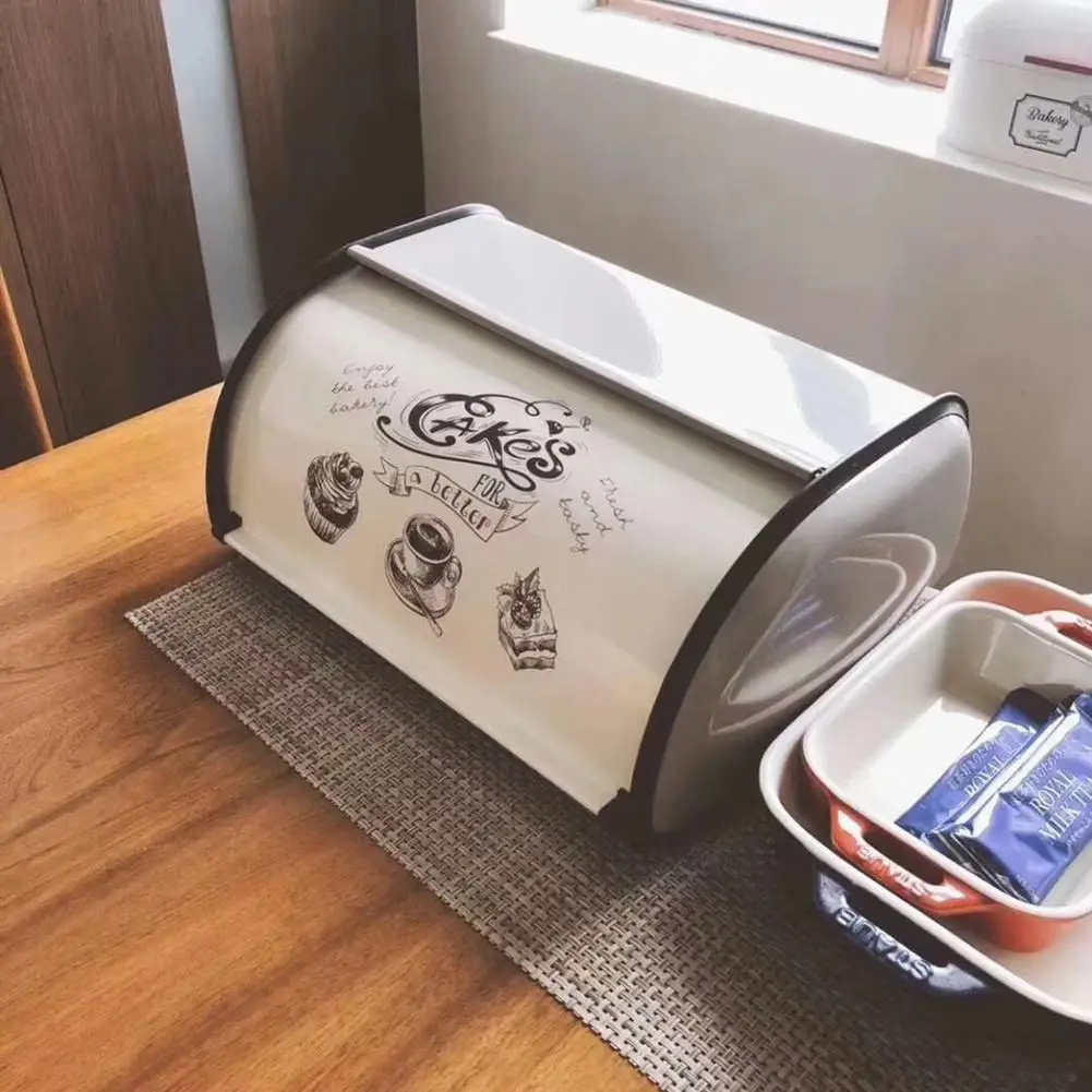 Large Capacity Exquisite Metal Bread Storage Box Candy