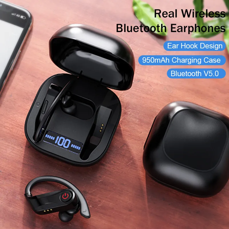 H& A Новые беспроводные Bluetooth V5.0 наушники ушные крючки беспроводные наушники спортивные наушники для iPhone для samsung Xiaomi Android телефон