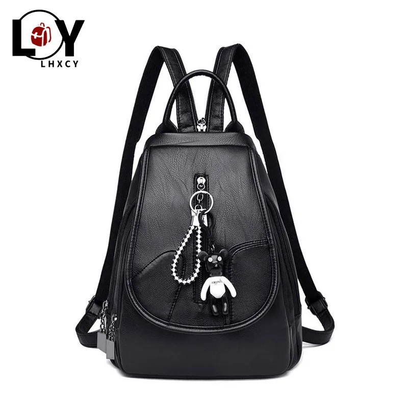 

Casual Backpack Female Brand Leather Women's Backpack Designer Shoulder Bags For Women 2020 New Travel Backbag Chest Bag Mochila