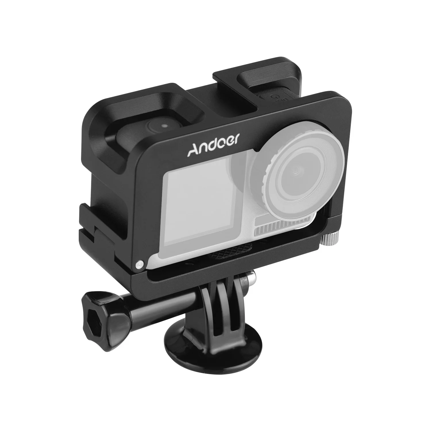 Andoer металлическая клетка для камеры, совместимая с OSMO ACTION Vlogging чехол для съемки с креплением для холодного башмака 1/4 винтовые интерфейсы