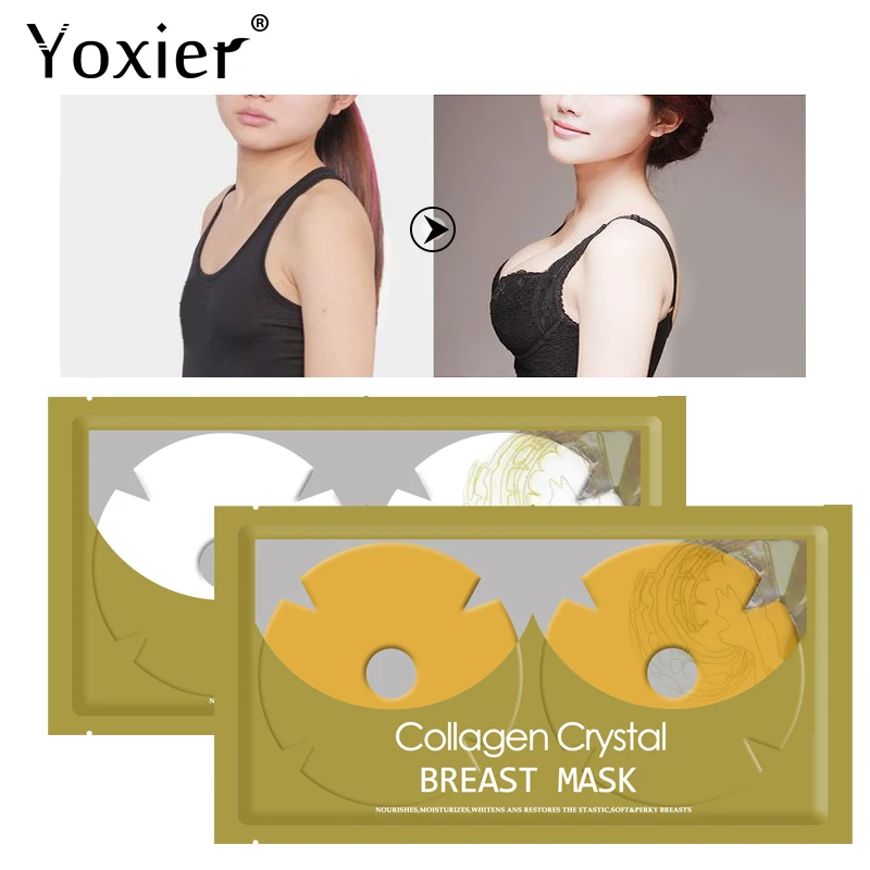 Yoxier коллагеновая кристальная груди, Смягчающая маска для ухода за кожей эффективный полный упругость груди увеличить герметичность большой для бюста, груди уход
