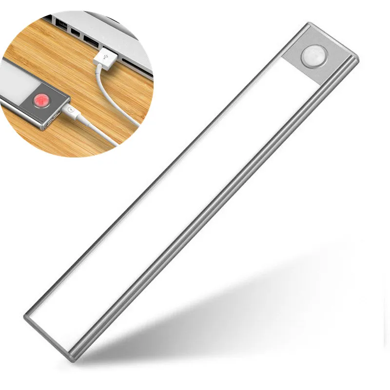 

LED Light Motion Sensor Lights Cabinet Light Lamp LED Lighting for Wardrobe Bedroom Kitchens USB Recharging Lights for Bathroom