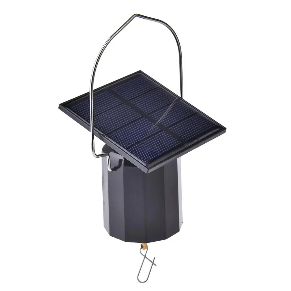 6.38inch Solar Energy Rotating Small Motor Wind Chimes Metal Wind Bells Handmade No Tubes Garden Patio Outdoor Hanging Decor