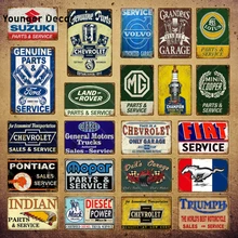 Классические двигатели грузовики машины автобусы обслуживание продажи Винтаж Плакат Металлические знаки декоративные наклейки на стену Паб Бар Гараж Декор YI-169