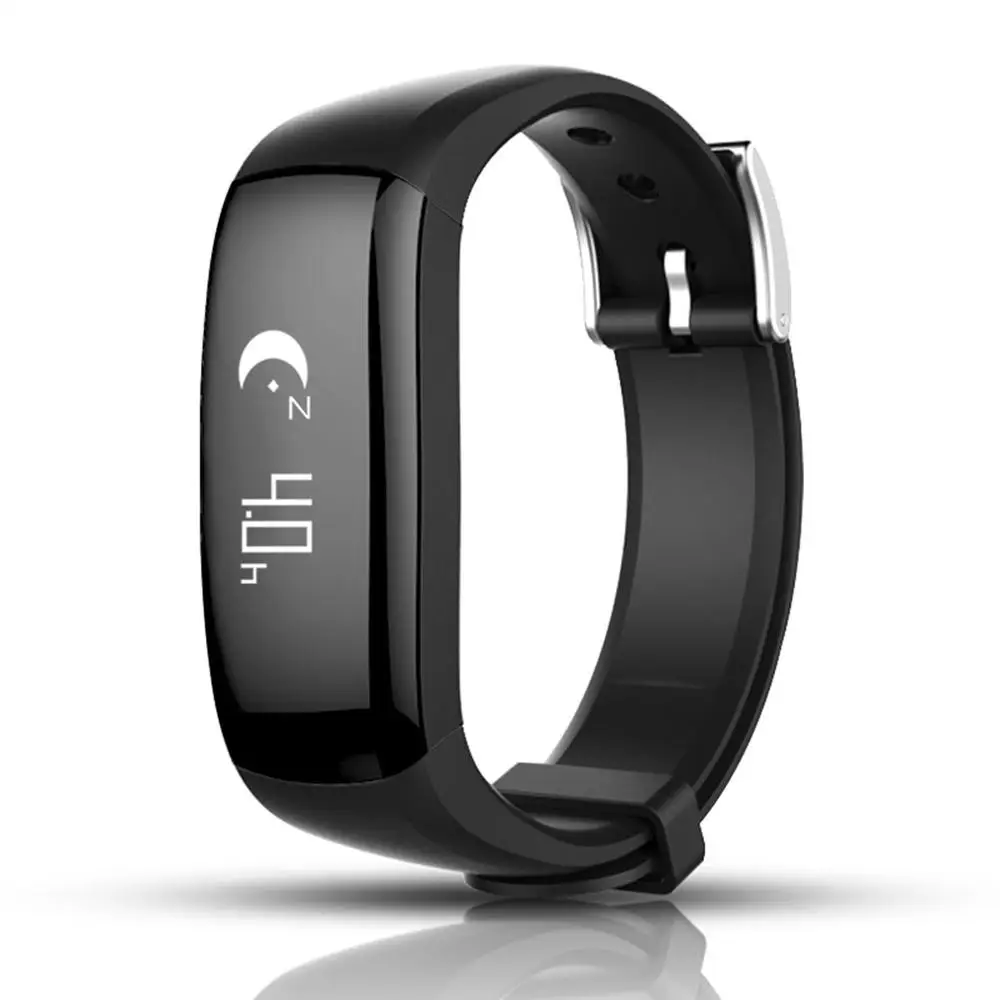Черный Multifunctional Bluetooth Smart Bracelet USB Charging Call Reminder Steps Counter Health Monitor for Mobile Phone - Цвет: Черный