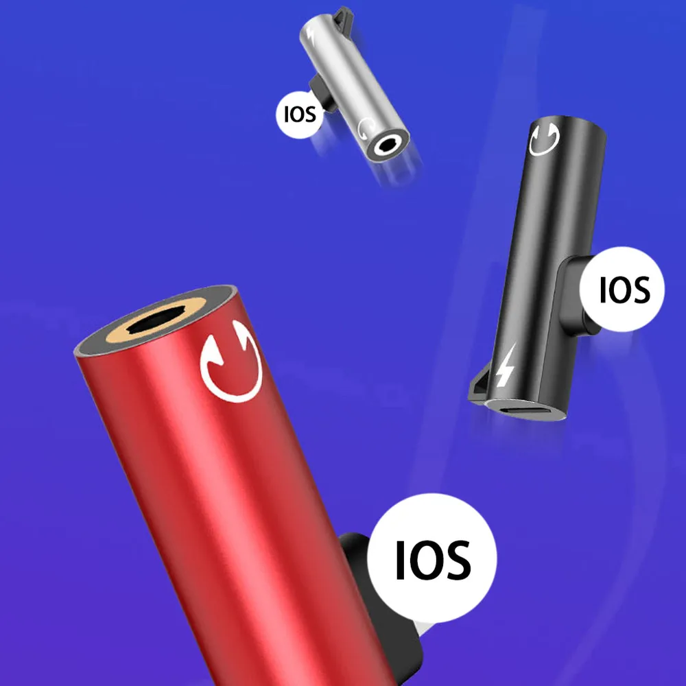 Адаптеры для наушников зарядка с двойным аудио сплиттер iPhone XR XS X 7 8 Plus 11 3 5 мм