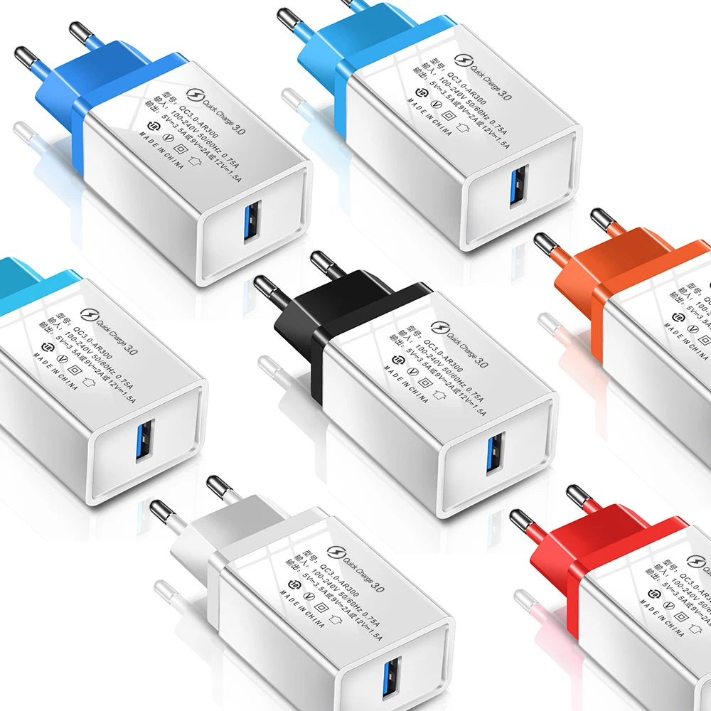 Быстрое USB зарядное устройство Быстрая зарядка 3,0 5V3A дорожное настенное зарядное устройство адаптер зарядное устройство для мобильного телефона для iPhone 8 7 6 samsung S8 S9Tablet EU