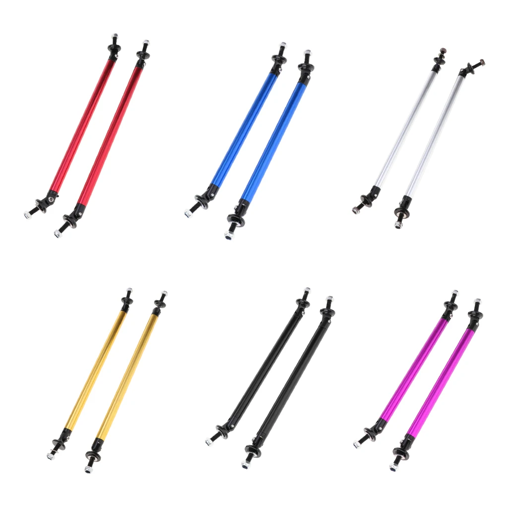 2 Pcs Adjustable Front Bumper Lip Splitter Strut Tie Bar Support Rod For Car Truck RV Camper Etc 150mm/200mm 2 Pcs Adjustable Front Bumper Lip Splitter Strut Tie Bar Support Rod For Car Truck RV Camper Etc 150mm/200mm