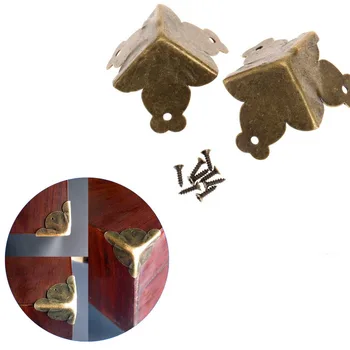 

12pcs 30mm Antique Bronze Jewelry Chest Gift Box Wooden Case Decorative Feet Leg Metal Corner Protector for furniture Iron