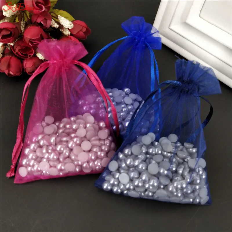 25/50pcs 9x12cm Organza Bags Wedding Party Favor Gift Candy Jewelry Pouches 