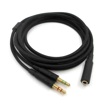 

3.5mm Universal 2 in 1 Game Headset Audio- Extend Cable For Kingston- Headphone