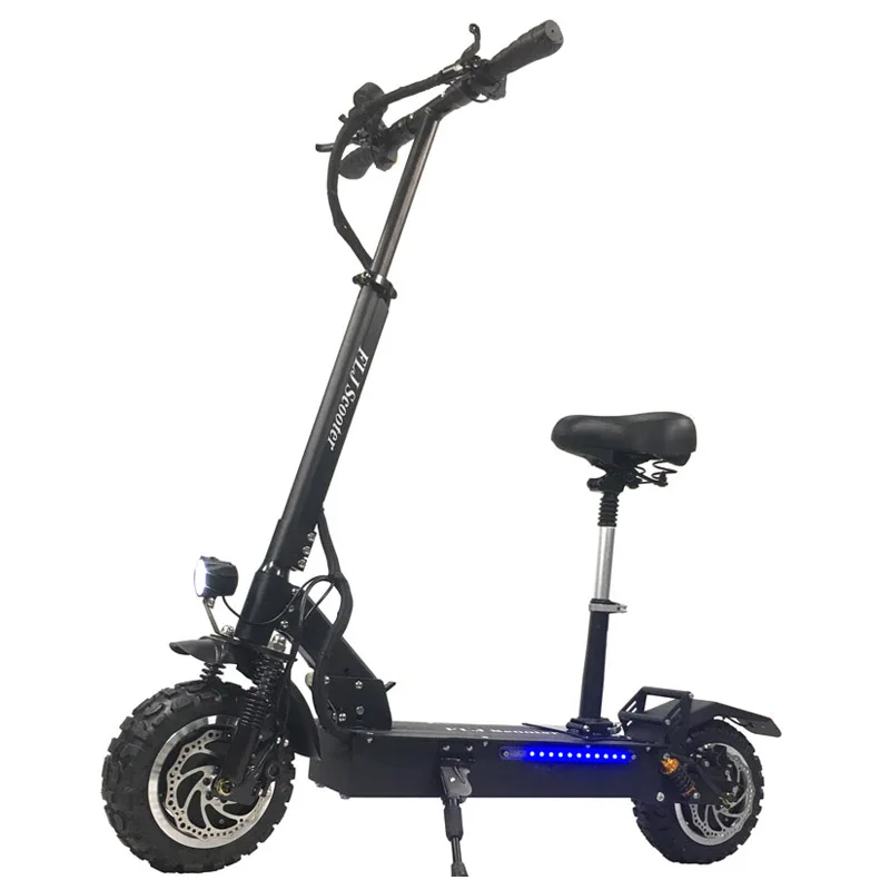 Электрический скутер FLJ для взрослых с мотором 60 в/3200 Вт, мощный самокат с толстыми шинами, складные электрические самокаты для взрослых