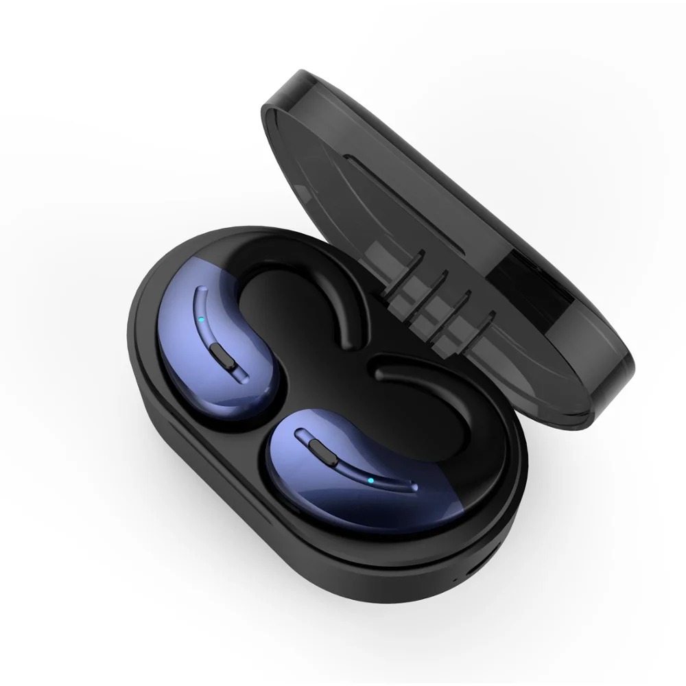 Синий A88-TWS Bluetooth V5.0, беспроводные наушники с крючками, удобные наушники-вкладыши для левого/правого уха - Цвет: Синий