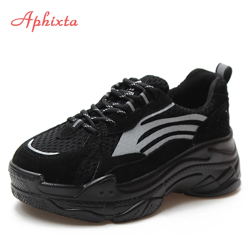 

Aphixta Chunky Sole Sneakers Women Height Increasing 2019 Platform Dad Sneakers Chaussures Femme Bling Discolor Shoes Woman