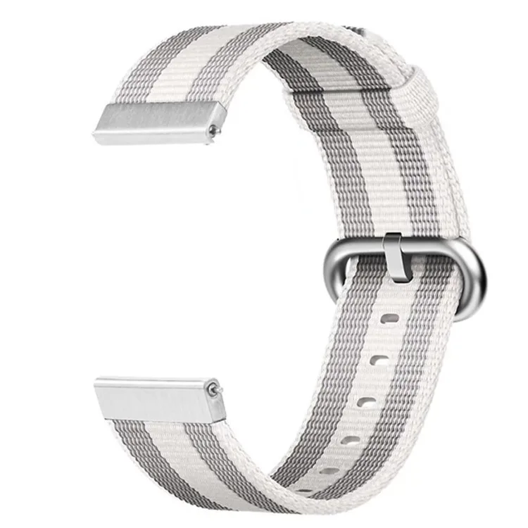 stripe white 20 мм 22 мм ремешок в полоску для samsung Galaxy Watch Active 46 мм 42 мм нейлоновый ремешок для samsung gear Sport S2 S3 huawei Watch gt 2 - Цвет ремешка: stripe white
