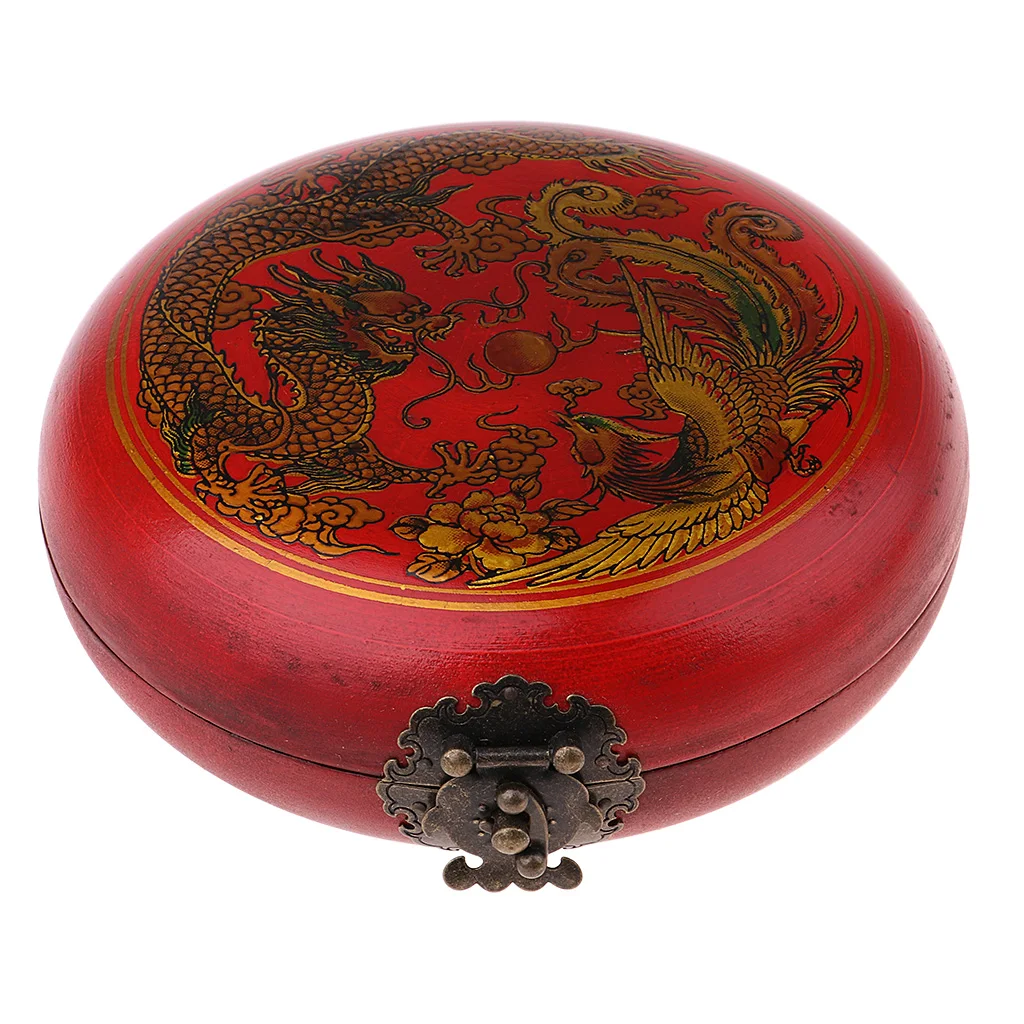 5 Inch Vintage Feng Shui Luo Pan Ancient Geomantic Compass with Wooden Case