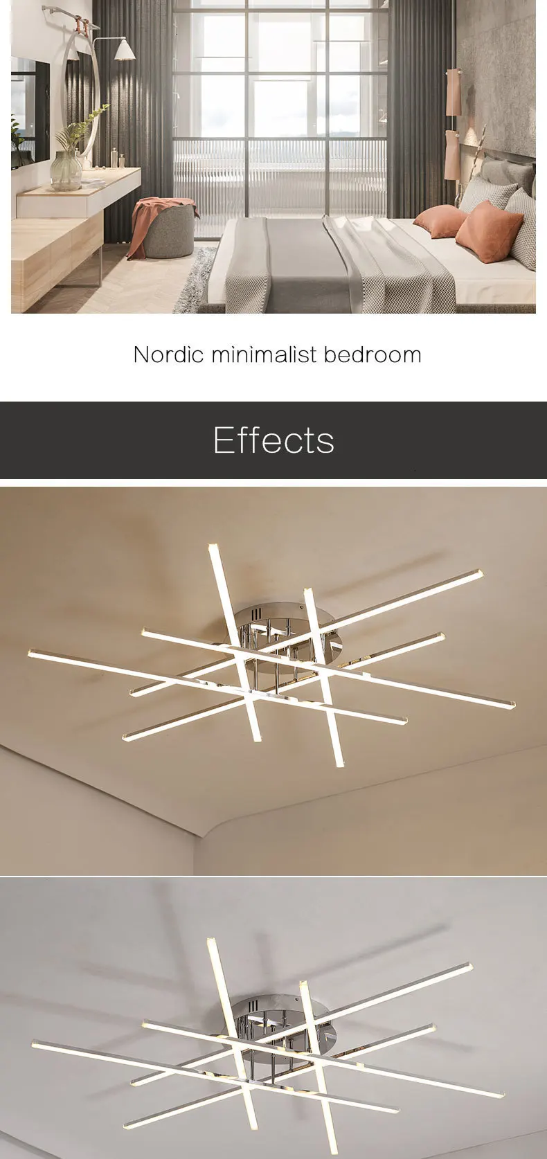 Хромированные современные светодиодные потолочные лампы для гостиной, спальни, кабинета, AC110-220V, скандинавские украшения, комнатная потолочная лампа