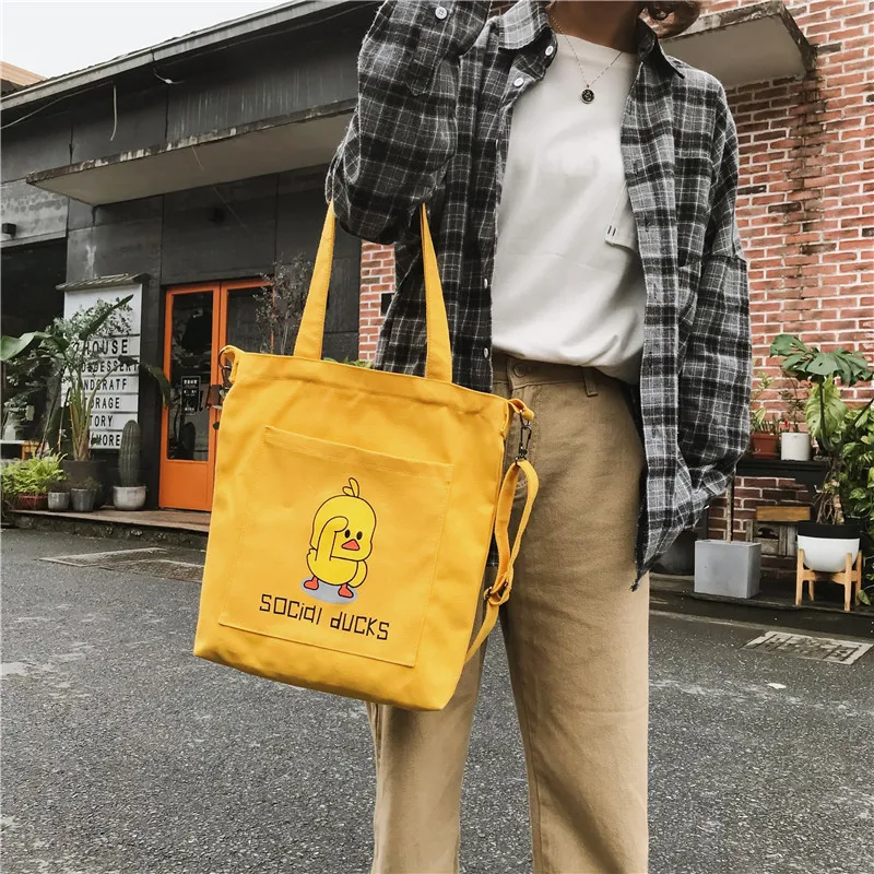 Онлайн знаменитостей дуинь маленькая Желтая утка Холщовая Сумка Женская сумка через плечо в Корейском стиле сумка через плечо смешанные цвета сумка Studen