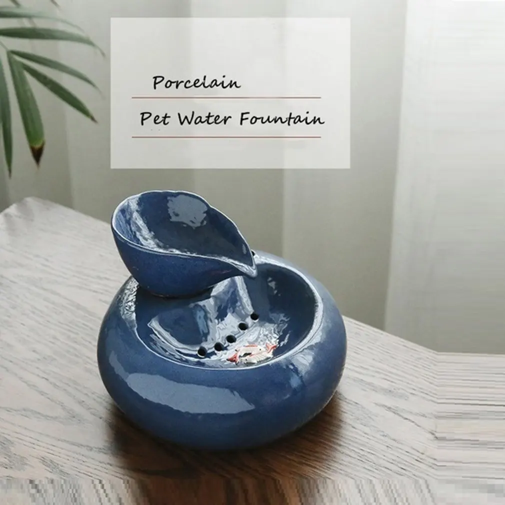 Creative Cat Water Dispenser Vintage Ceramic Pet Supplies Circulating Water Pet Drinking Water Artifact