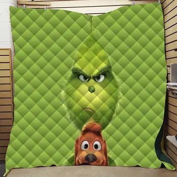 

3D Printed Quilt Blanket Twin Full/Queen King Size Dropshipping 1PCS Summer Bedding set How the Grinch stole Christmas