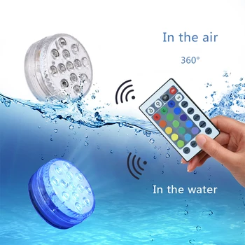 

13 Led Beads Submersible Light Waterproof Underwater Lamp for Garden Swimming Pool Fountain Spa Party Bathroom Remote Control